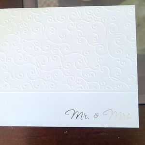 Embossed Thank you cards w/envelopes.  100ct